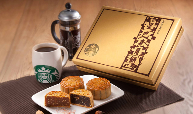 New moon cakes as Starbucks.